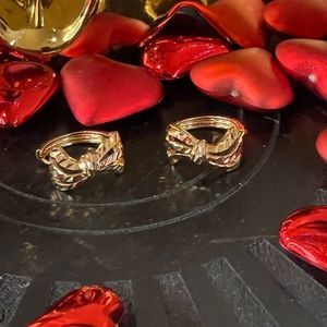 New 18K Gold Plated , Bow Design Earrings